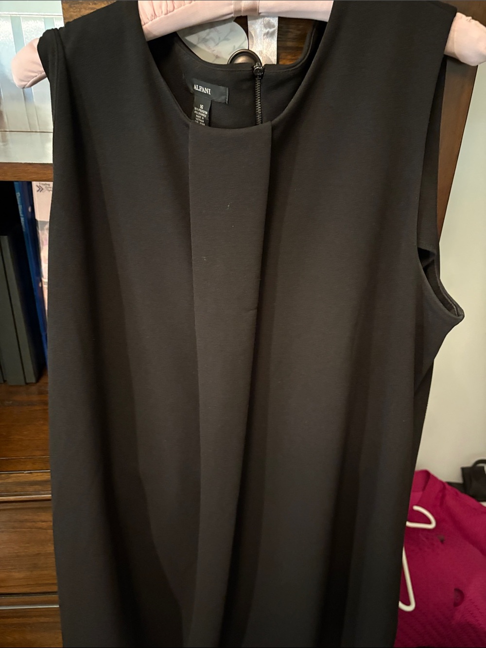 Alfani Black Sleeveless Midi Shift Dress